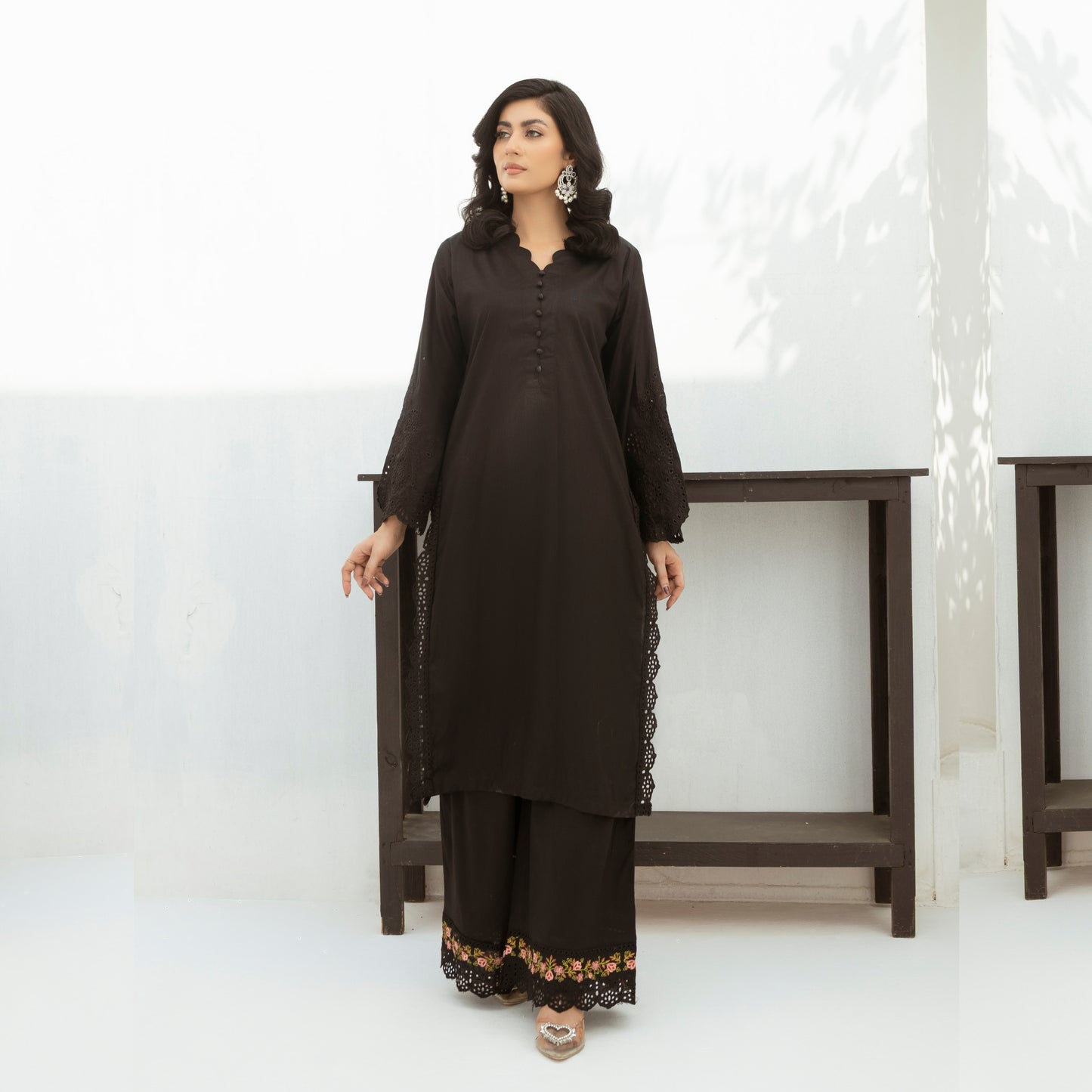 2 Pc Embroidered Cotton Pakistani Co-Ords Set | Summer Wear| Umnaa