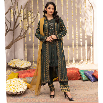 UMS-21 Luxury Embroidered Court Style Arabic Linen Collection | Ready to Wear | Simrans
