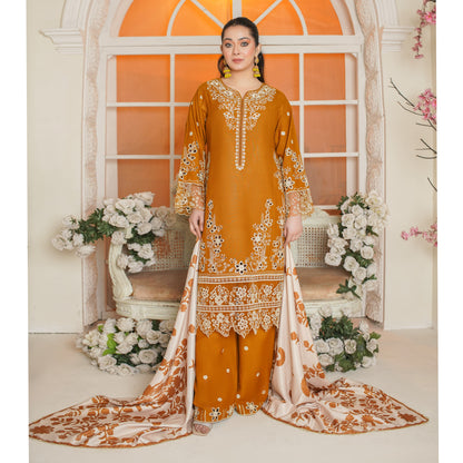 UA-83 Embroidered Cambric Cotton Ready to wear Dress | Umnaa