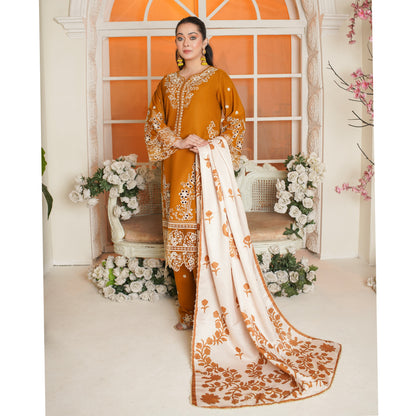 UA-83 Embroidered Cambric Cotton Ready to wear Dress | Umnaa