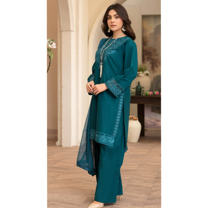 UA-85 (Zinc) Embroidered Cambric Cotton Farshi Shalwar Ready to wear Dress | Umnaa