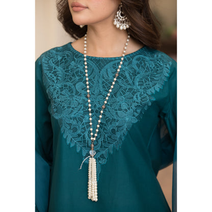 UA-85 (Zinc) Embroidered Cambric Cotton Farshi Shalwar Ready to wear Dress | Umnaa