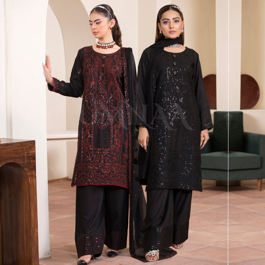 UA-91 Luxury Embroidered Farshi Shalwar Ready to Wear Collection | Umnaa