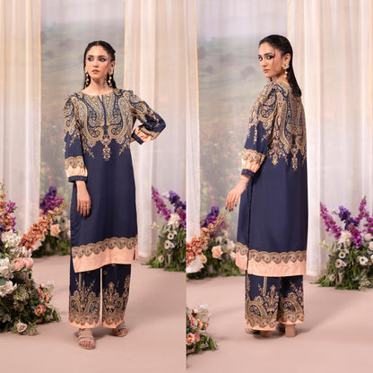 RA-18 Printed Poly Lawn Summer Co-Ords Set  |Ready to Wear | Raniya.h