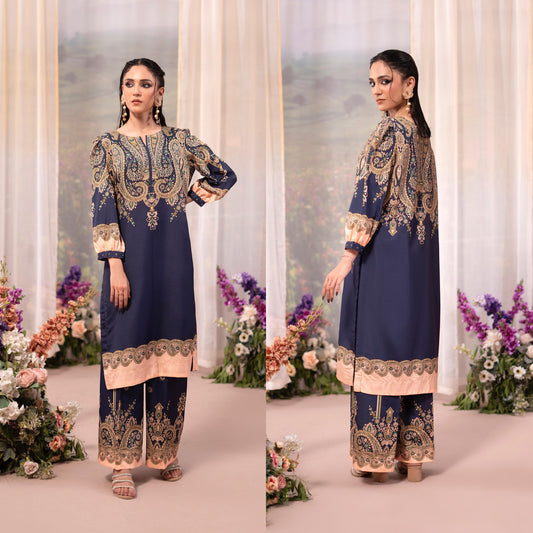 RA-18 Printed Poly Lawn Summer Co-Ords Set  |Ready to Wear | Raniya.h