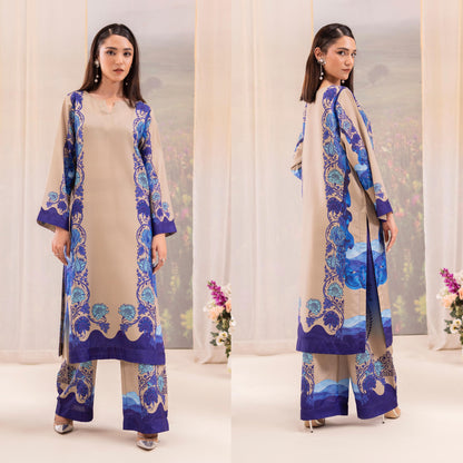 RA-18 Printed Poly Lawn Summer Co-Ords Set  |Ready to Wear | Raniya.h