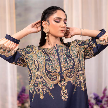 RA-18 Printed Poly Lawn Summer Co-Ords Set  |Ready to Wear | Raniya.h