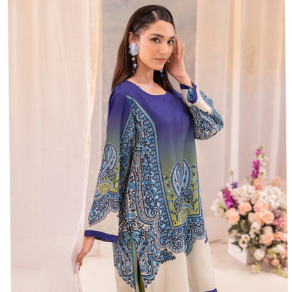 RA-18 Printed Poly Lawn Summer Co-Ords Set  |Ready to Wear | Raniya.h
