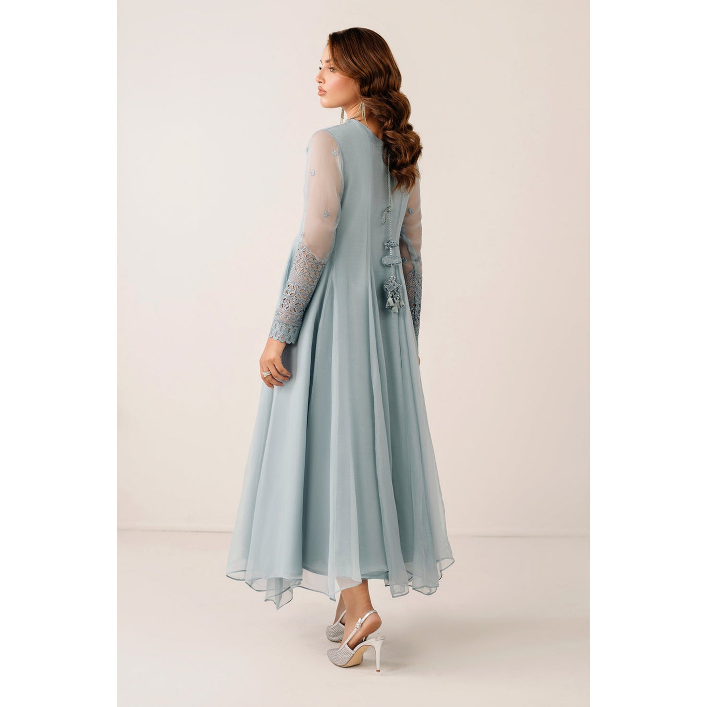 UA-97 Luxury Embroidered Chiffon Frock Collection 3 Pc | Ready to Wear | Umnaa
