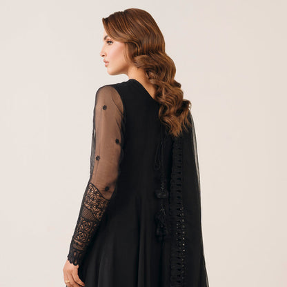 UA-97 Luxury Embroidered Chiffon Frock Collection 3 Pc | Ready to Wear | Umnaa