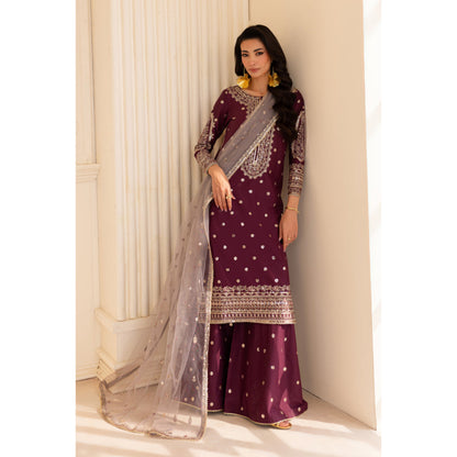 UA-98 Luxury Embroidered Cotton Collection 3 Pc | Ready to Wear | Umnaa