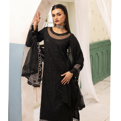 UMS-28 "Azure Lux by Simrans – 3-Piece AZURE Inspired Chiffon Dress Collection