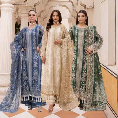 UMS-30 "Nureh" by Simrans 3 Pc Ready to Wear Pakistani Festive Collection
