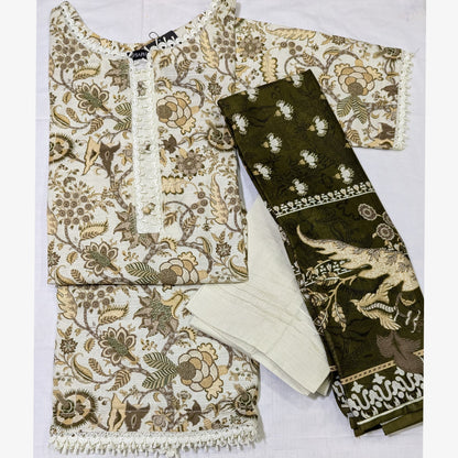USN-15 Printed Khaddar 3 Pc Collection Set by Saphron