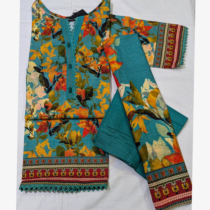 USN-15 Printed Khaddar 3 Pc Collection Set by Saphron