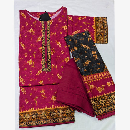 USN-15 Printed Khaddar 3 Pc Collection Set by Saphron
