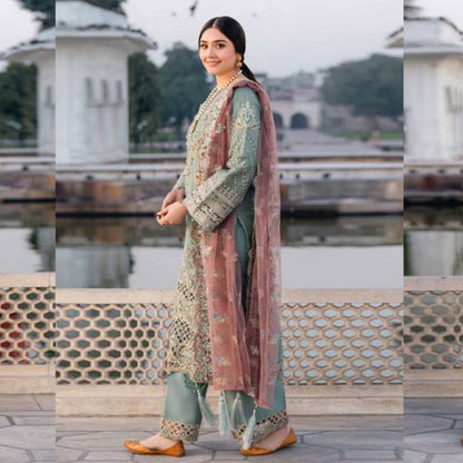 UA-111 IMROZIA inspired Luxury Embroidered Ready to Wear Dress by Umnaa