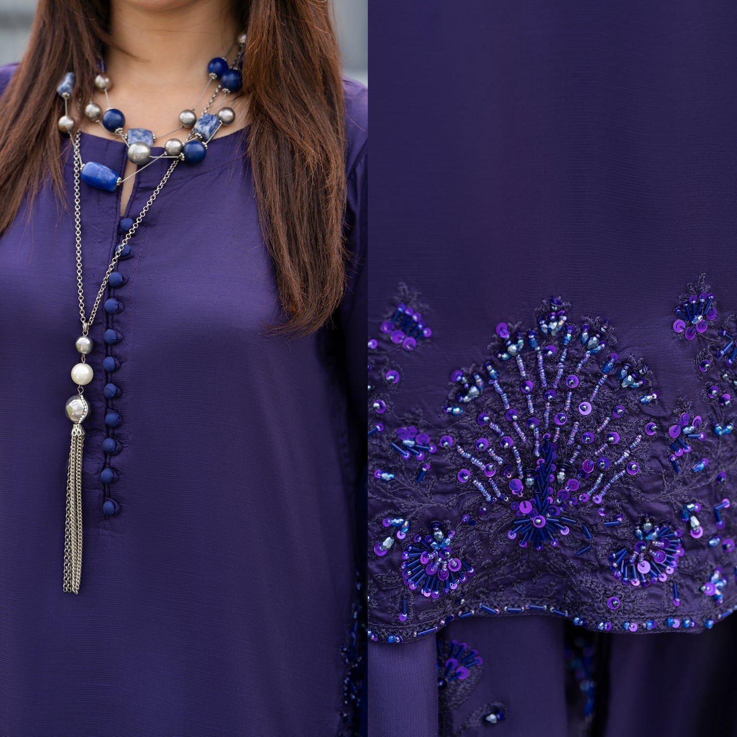 RA-22 Luxury Raw Silk Embroidered Farshi Shalwar Best Selling Collection |Ready to Wear | Raniya.h