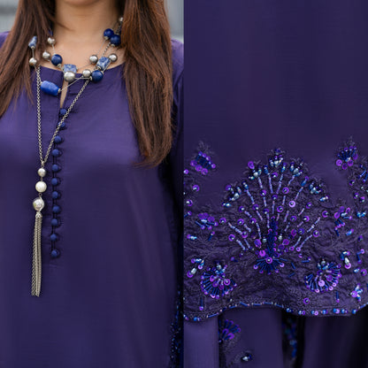 RA-22 Luxury Raw Silk Embroidered Farshi Shalwar Best Selling Collection |Ready to Wear | Raniya.h