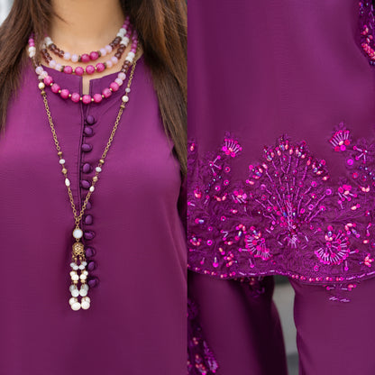 RA-22 Luxury Raw Silk Embroidered Farshi Shalwar Best Selling Collection |Ready to Wear | Raniya.h