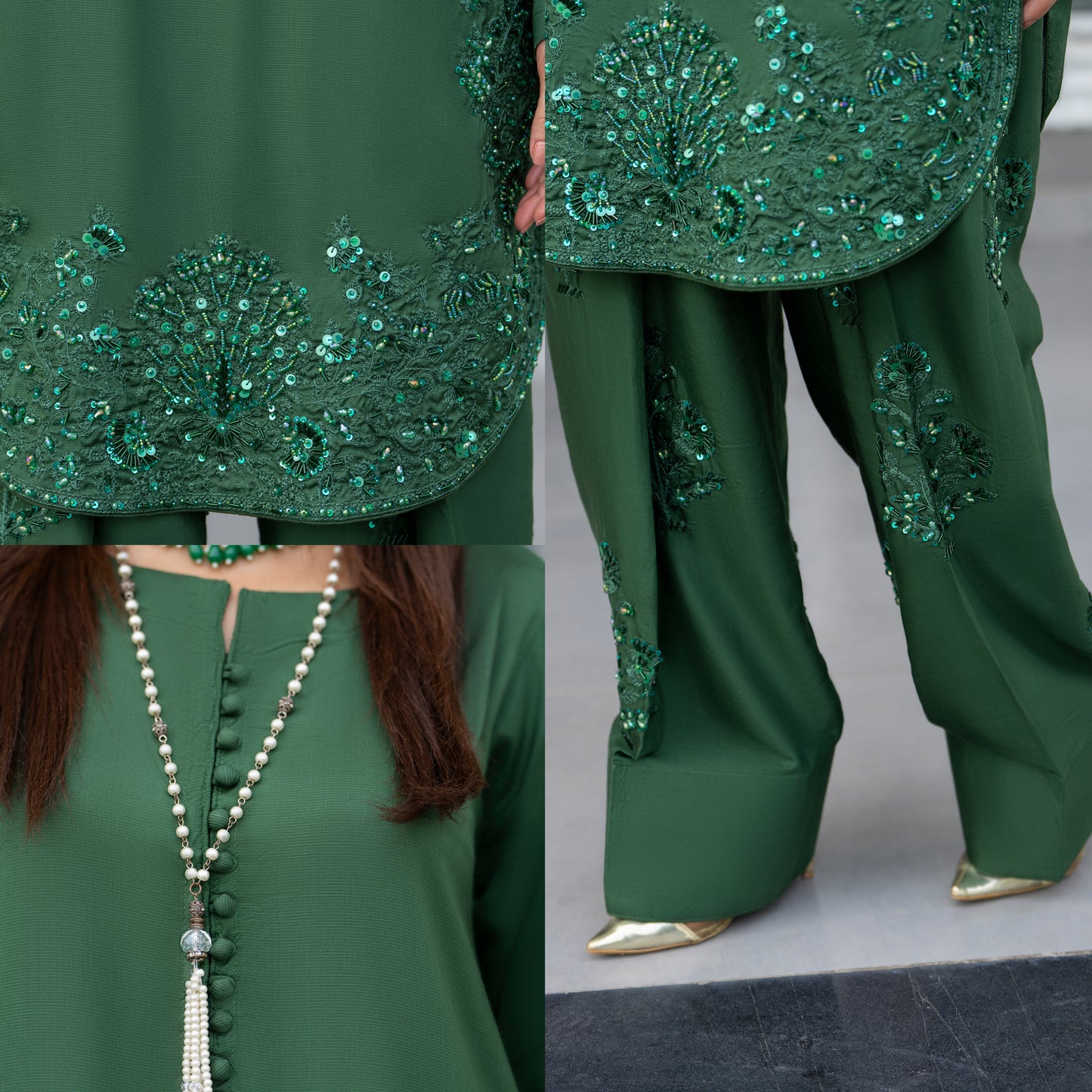 RA-22 Luxury Raw Silk Embroidered Farshi Shalwar Best Selling Collection |Ready to Wear | Raniya.h