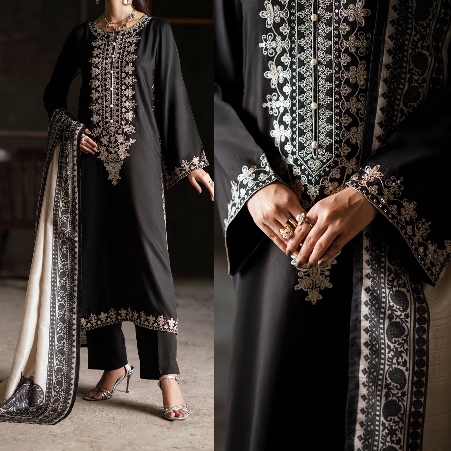 UCA-27 "Aik Sitara" Embroidered Viscose Ready to Wear Collection by Casuallite
