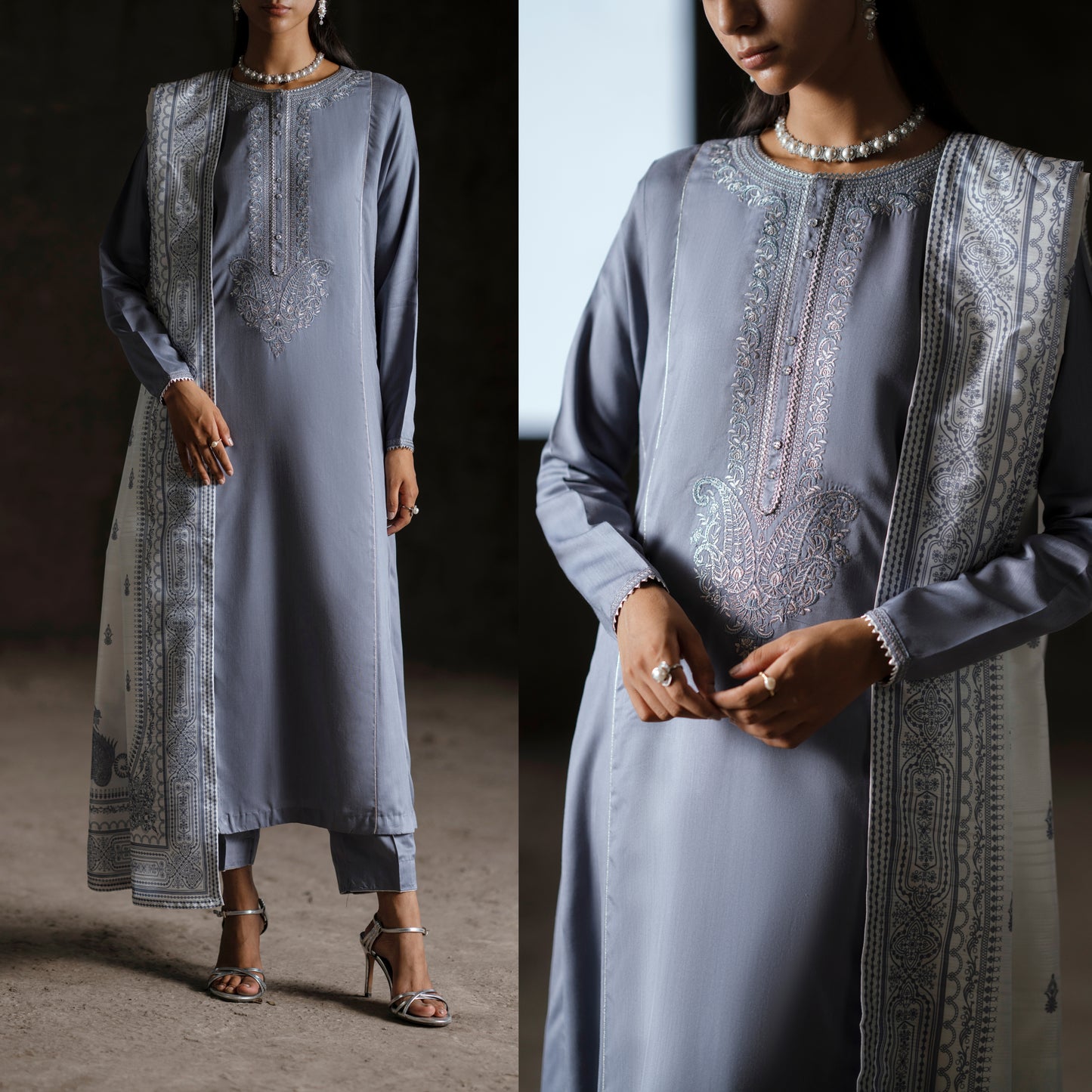 UCA-27 "Aik Sitara" Embroidered Viscose Ready to Wear Collection by Casuallite