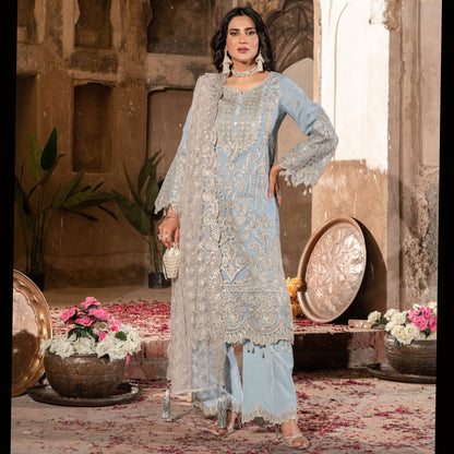UA-111 IMROZIA inspired Luxury Embroidered Ready to Wear Dress by Umnaa