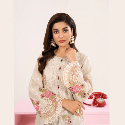 UA-124 Embroidered khaddar 2 Pc Collection  | Ready to Wear | Umnaa