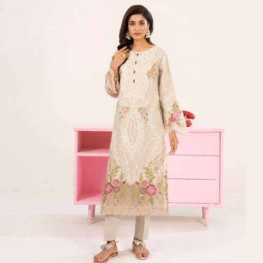 UA-124 Embroidered khaddar 2 Pc Collection  | Ready to Wear | Umnaa