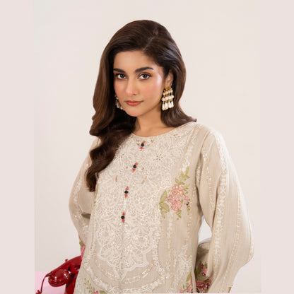 UA-124 Embroidered khaddar 2 Pc Collection  | Ready to Wear | Umnaa