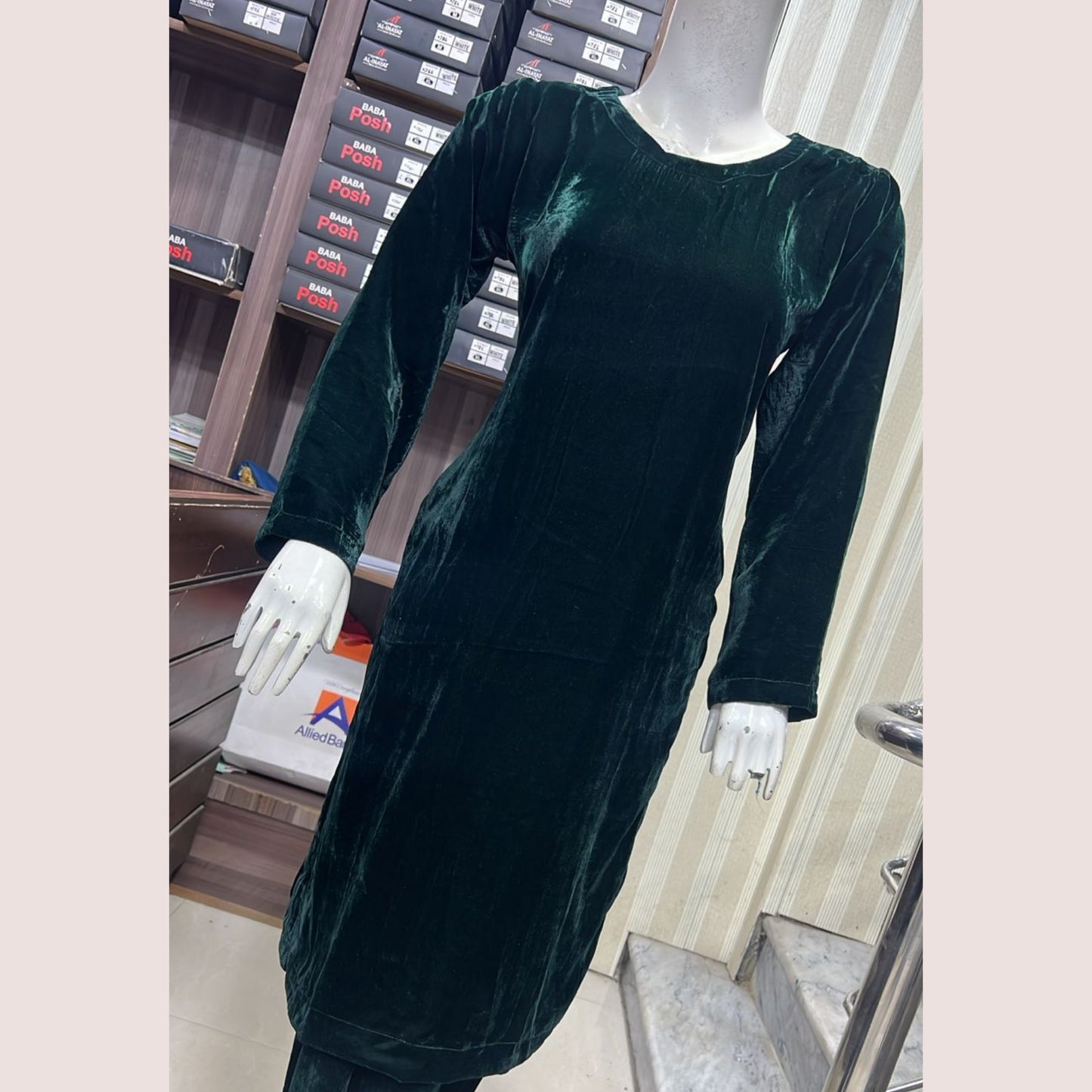 UA-139 Solid Velvet Farshi Shalwar Collection by Umnaa