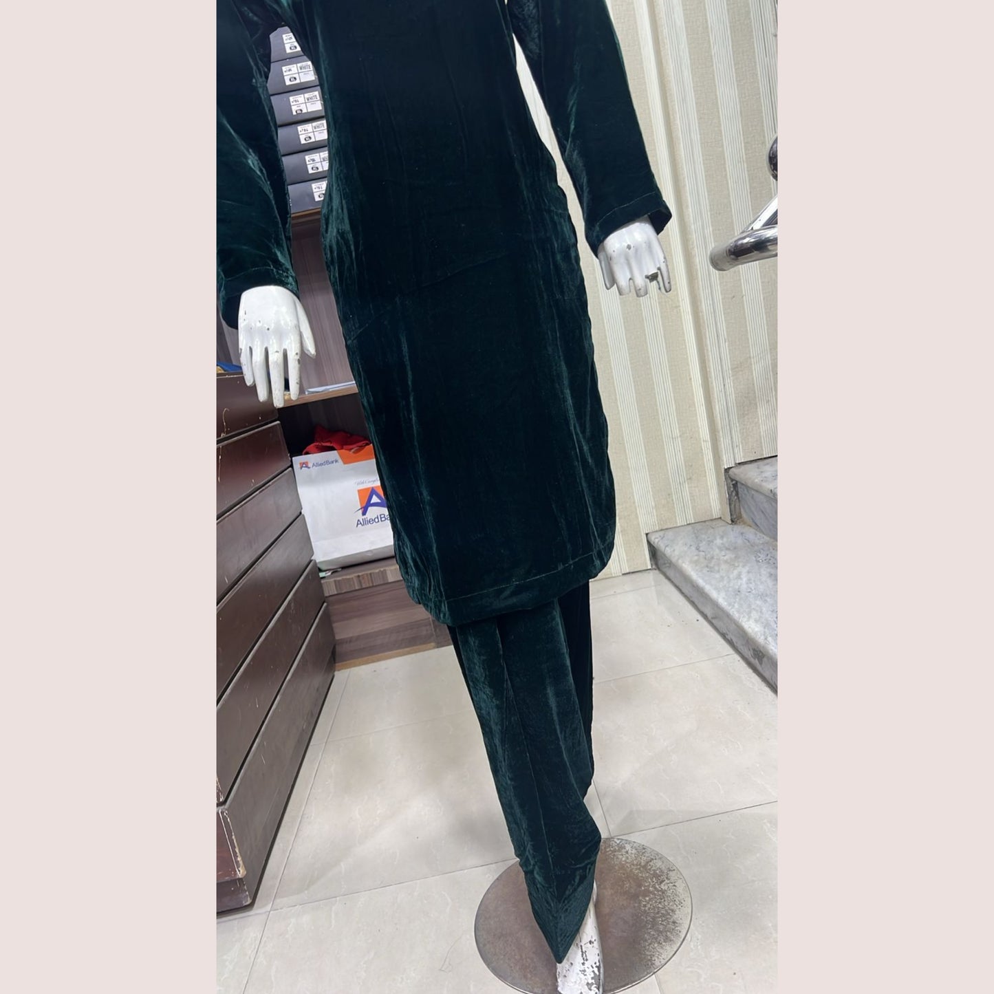 UA-139 Solid Velvet Farshi Shalwar Collection by Umnaa