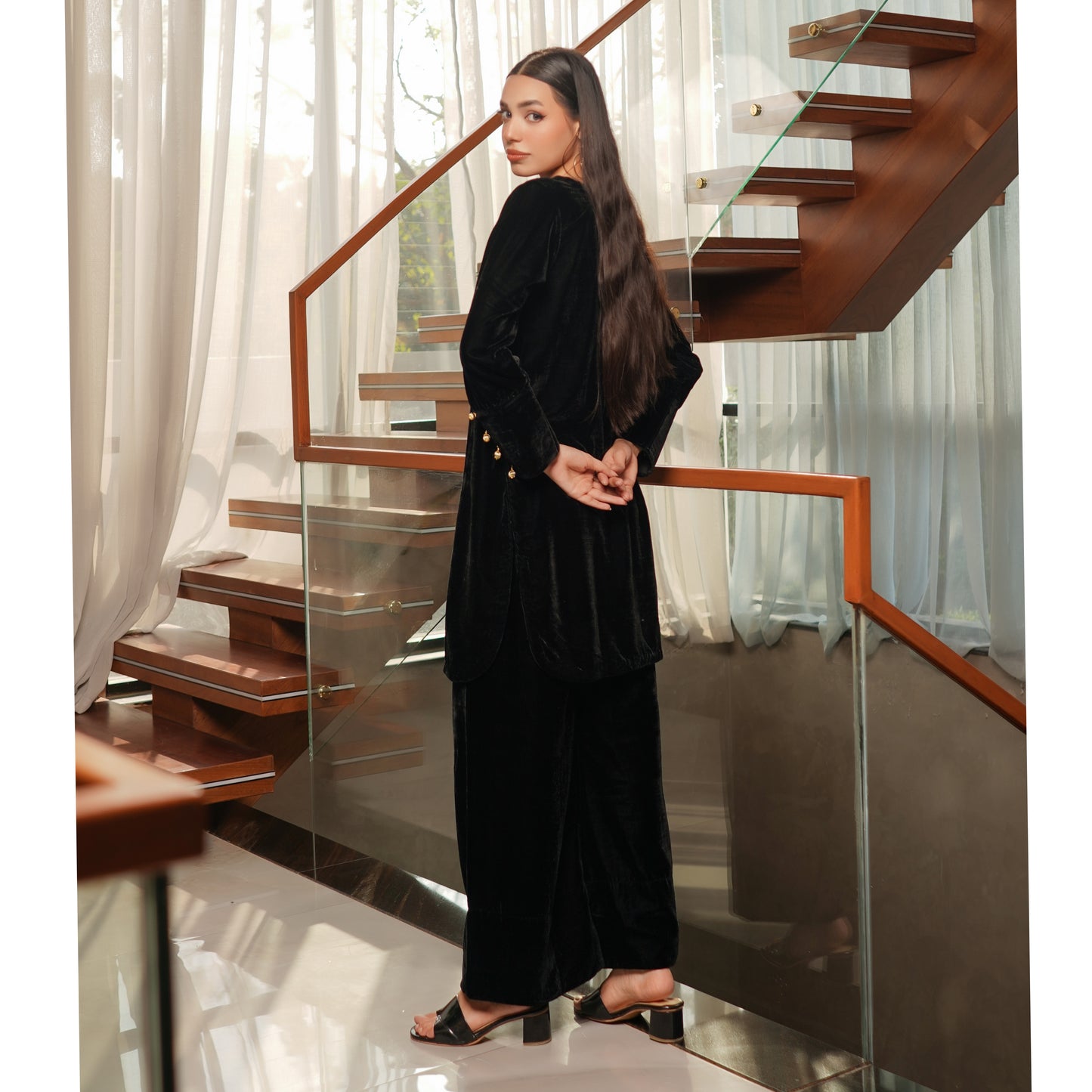 UMS-47 Coco by Simrans Velvet Co-Ords set | Ready to Wear | Asian Clothes