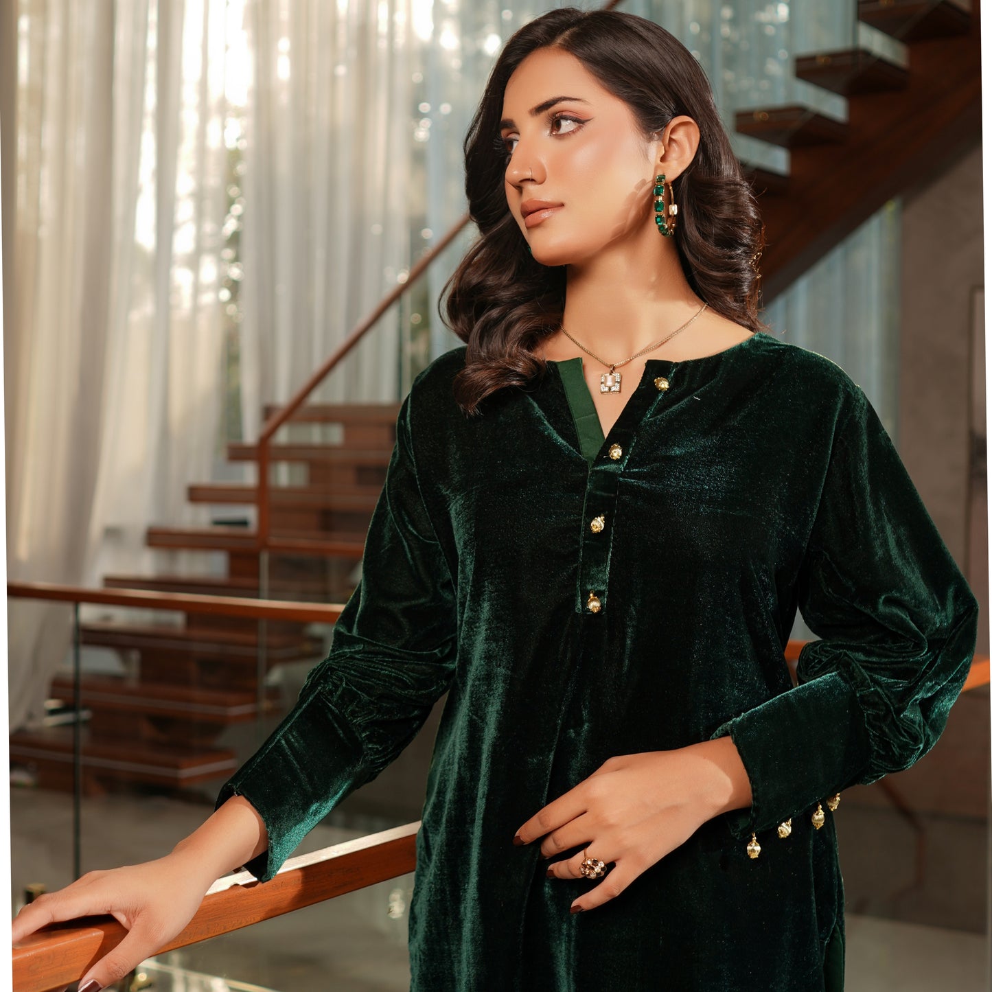 UMS-47 Coco by Simrans Velvet Co-Ords set | Ready to Wear | Asian Clothes