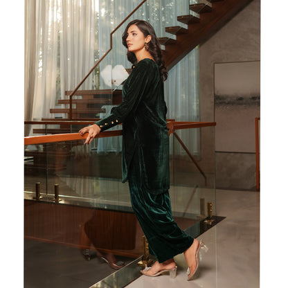 UMS-47 Coco by Simrans Velvet Co-Ords set | Ready to Wear | Asian Clothes