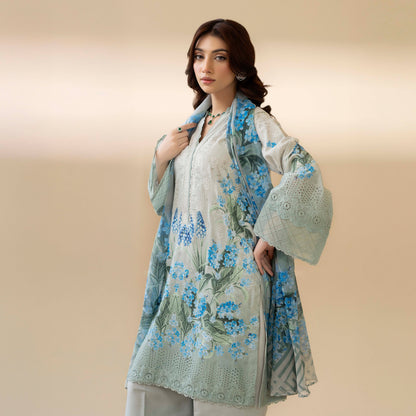 UTT-14 AMALTAS Printed Embroidered Slub Khaddar Collection by Traditional Thread