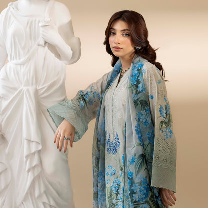 UTT-14 AMALTAS Printed Embroidered Slub Khaddar Collection by Traditional Thread