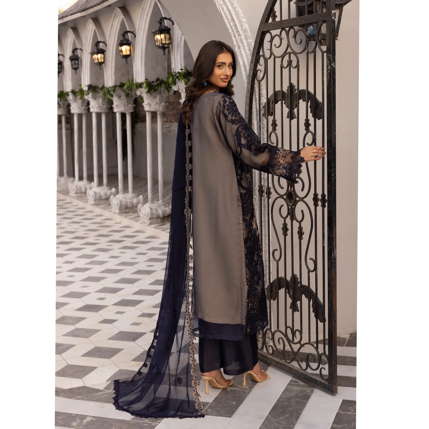 UMS-49 Maria B X Simrans Embroidered Organza Collection | Asian Clothes | Ready to Wea