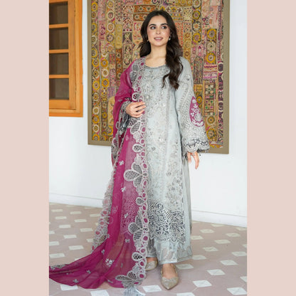 UA-153 IMROZIA inspired Luxury Feztive Embroidered Ready to Wear Dress by Umnaa