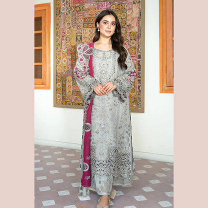 UA-153 IMROZIA inspired Luxury Feztive Embroidered Ready to Wear Dress by Umnaa