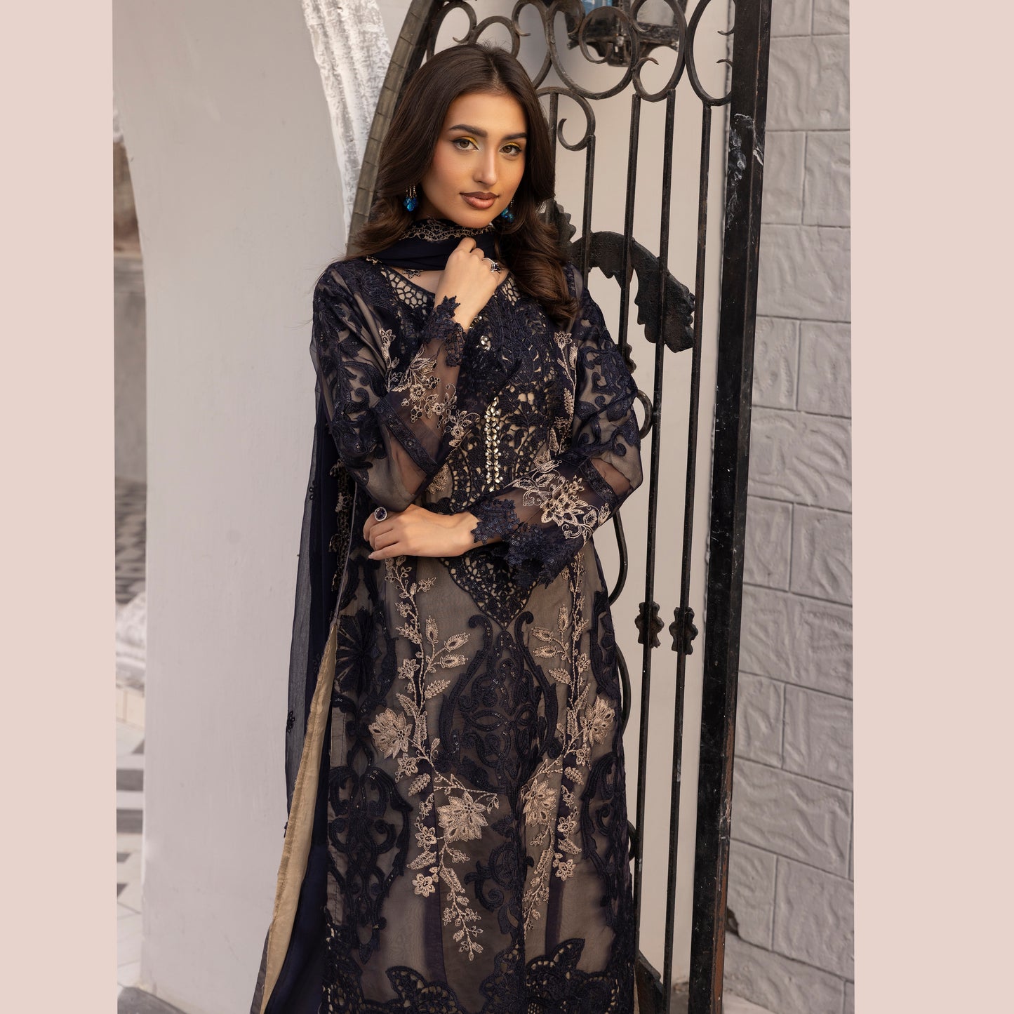 UMS-49 Maria B X Simrans Embroidered Organza Collection | Asian Clothes | Ready to Wea