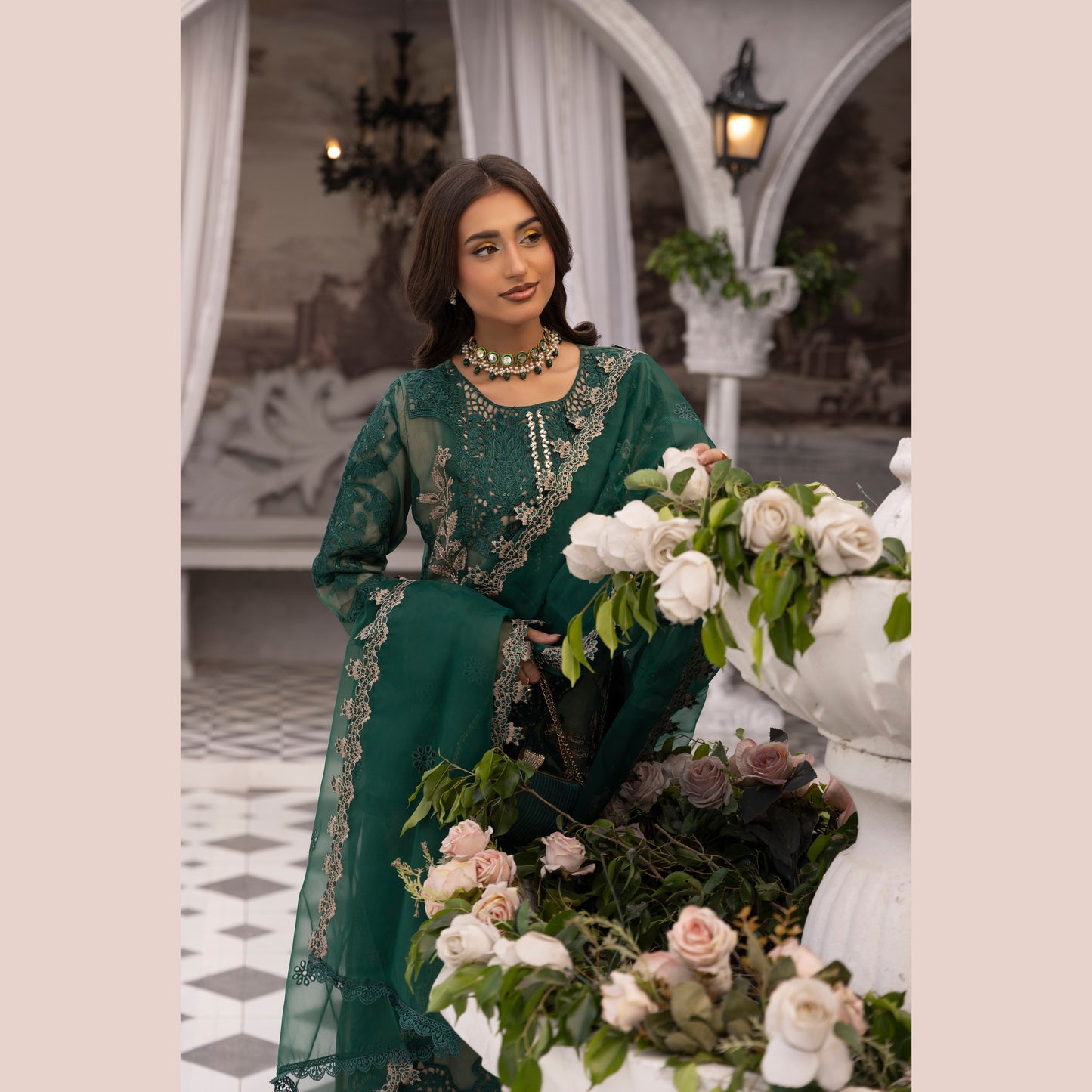 UMS-49 Maria B X Simrans Embroidered Organza Collection | Asian Clothes | Ready to Wea