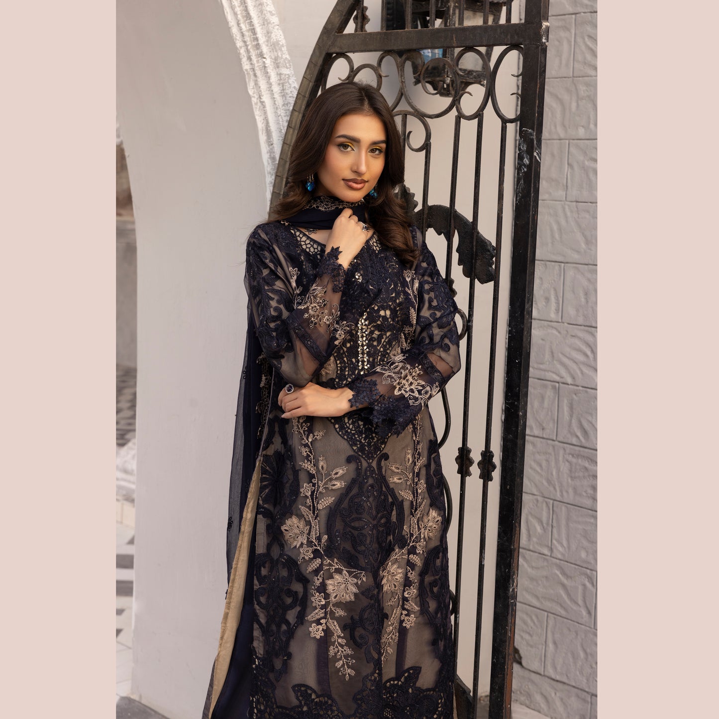 UMS-49 Maria B X Simrans Embroidered Organza Collection | Asian Clothes | Ready to Wea