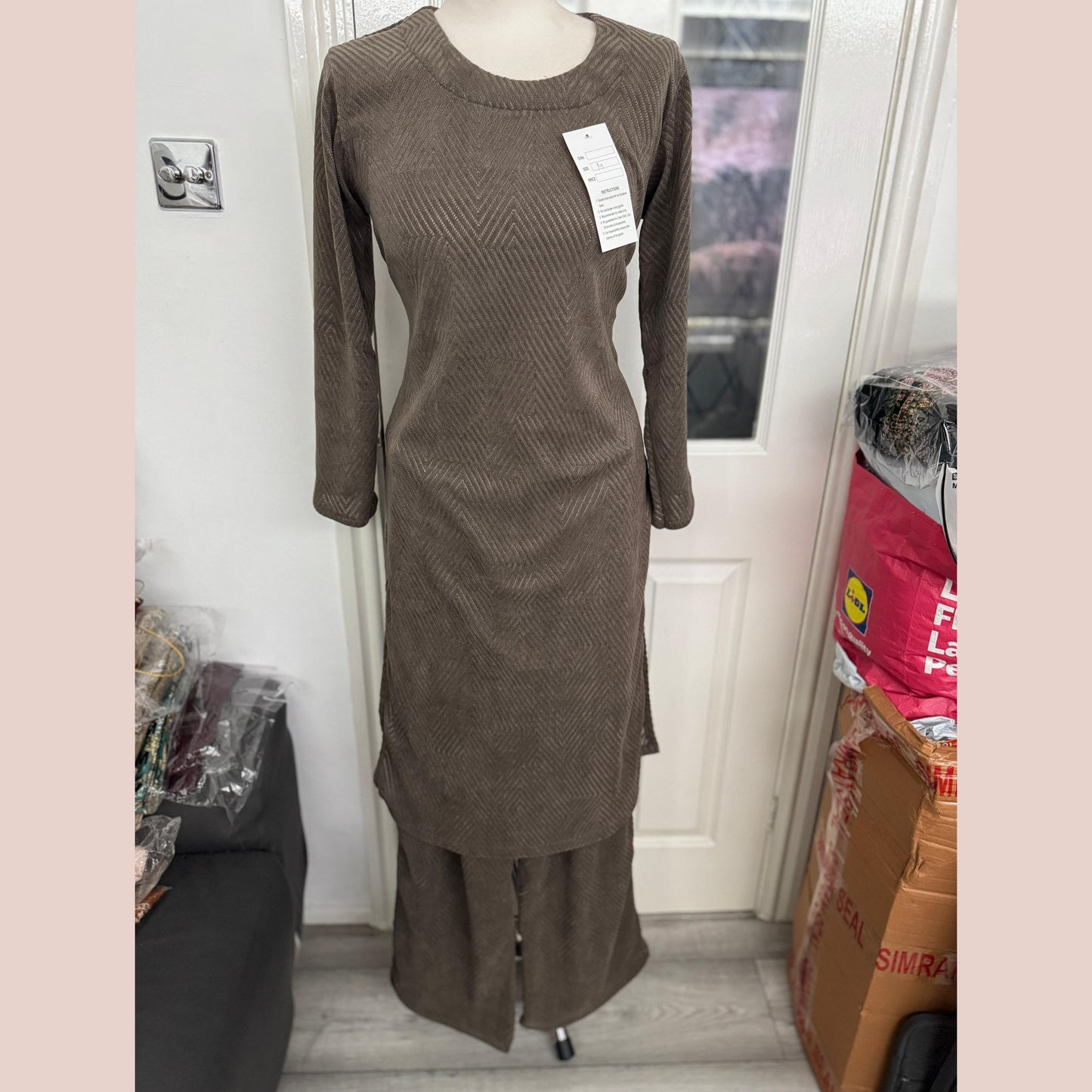 UA-154 Winter Co-Ord Set | English Winter Thick Fabric Warm Soft Co-Ords Set