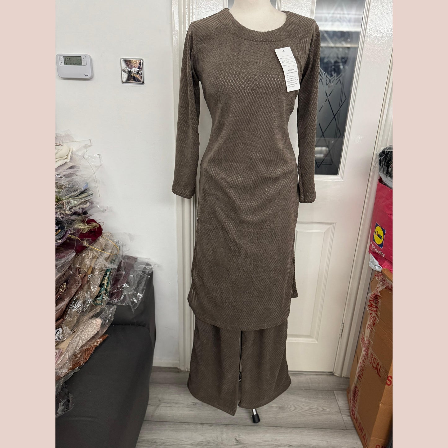 UA-154 Winter Co-Ord Set | English Winter Thick Fabric Warm Soft Co-Ords Set