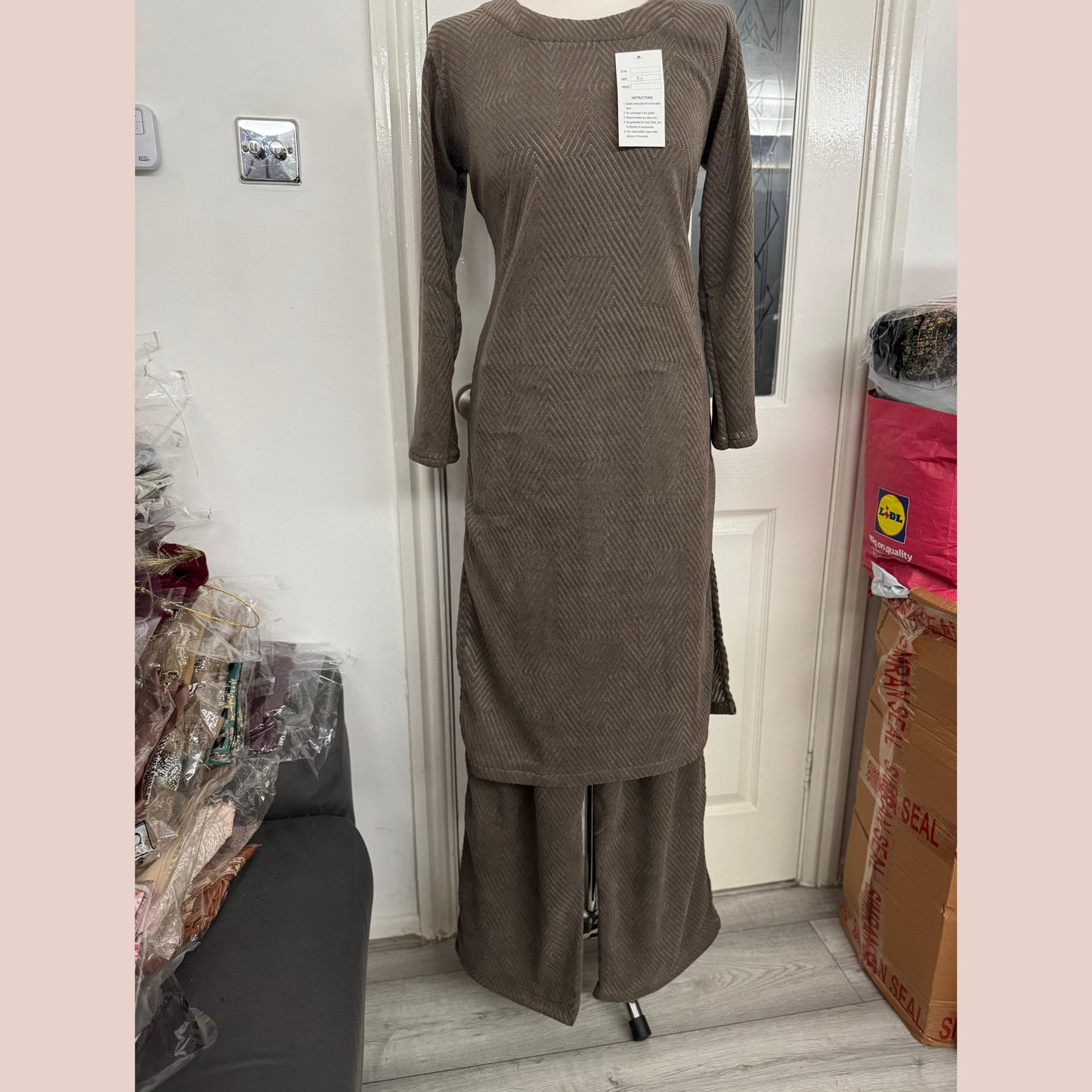 UA-154 Winter Co-Ord Set | English Winter Thick Fabric Warm Soft Co-Ords Set