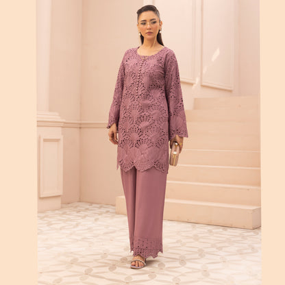 UMS-58 "Heidi" Linen Chikenkari Co-Ords 2 pc Set by Simrans