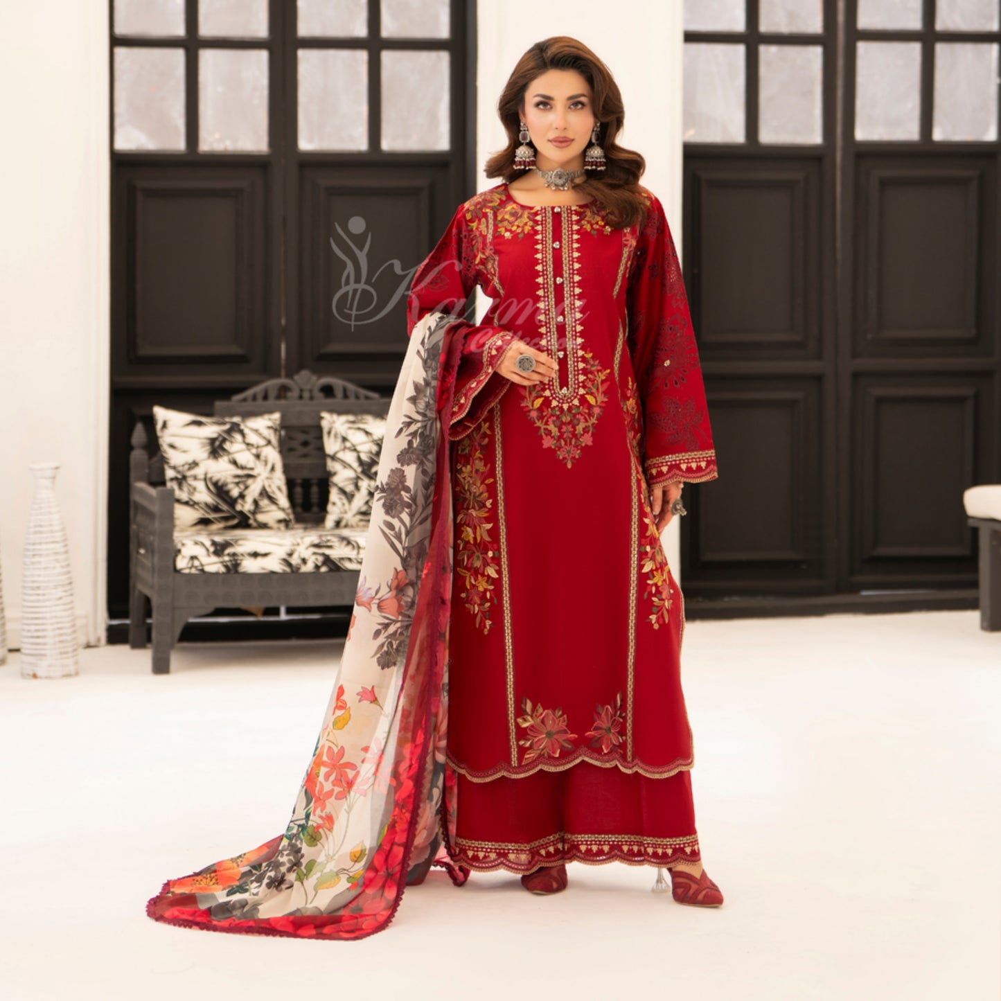 KC-1559 "Ferisha" Embroidered Festive Collection by Karma Collection