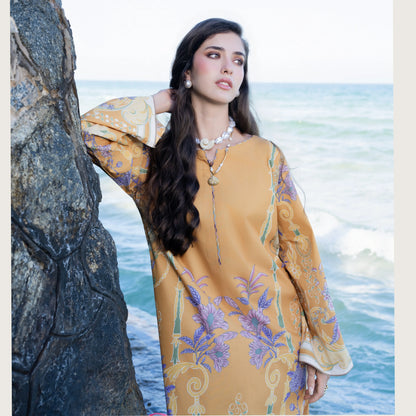UA-183 Premium Silk Grip 2-Piece Pret – Kaftan Style Printed Co-Ords Set